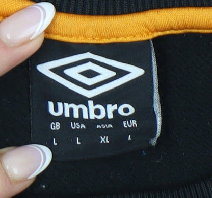 Mens UK Size L Umbro Black Pullover Sweatshirt