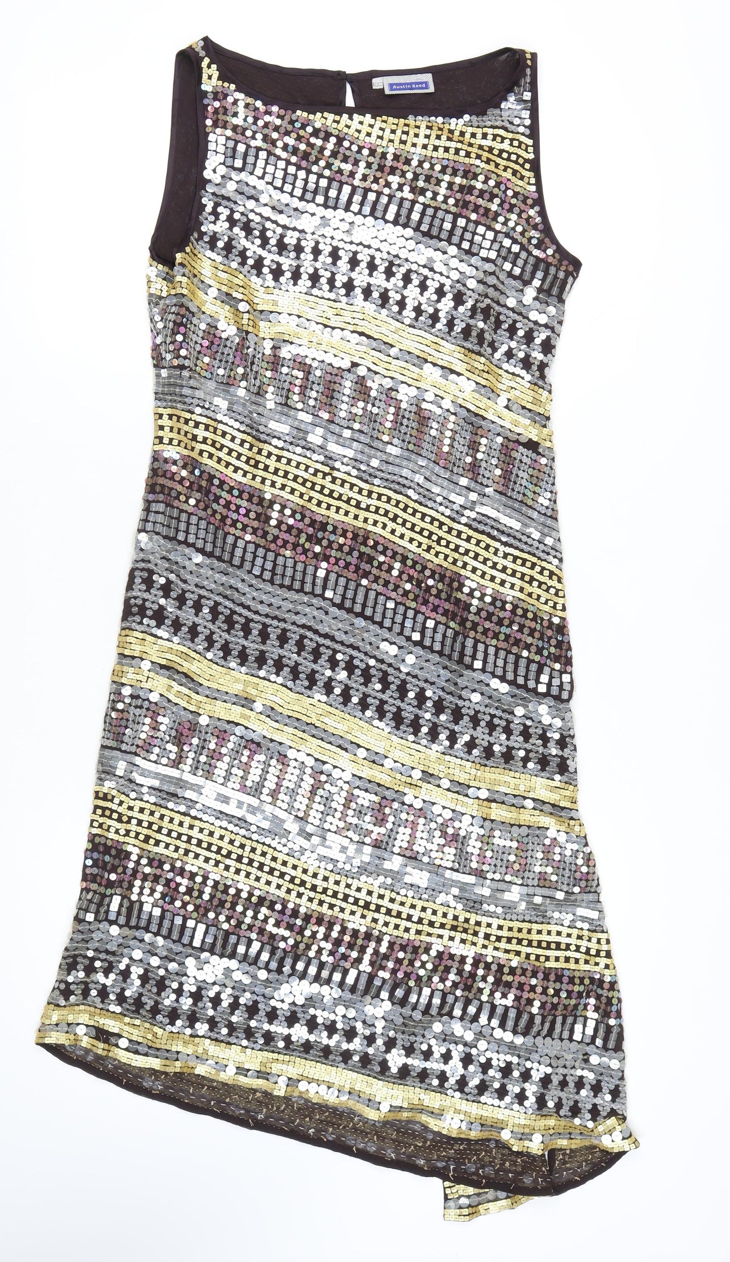 Austin Reed Women's Multicoloured Silk Shift Dress