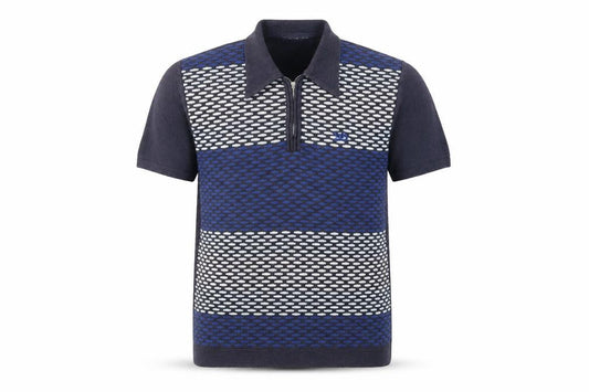 Hooch Men's Blue Full Zip Knit Jumper Size 2