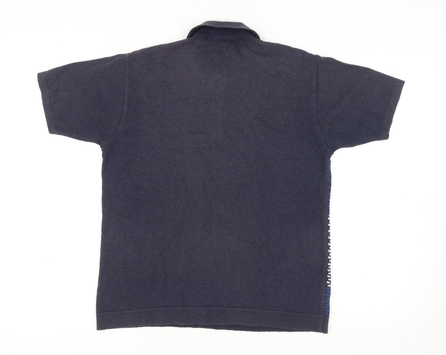 Hooch Men's Blue Full Zip Knit Jumper Size 2
