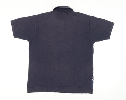 Hooch Men's Blue Full Zip Knit Jumper Size 2