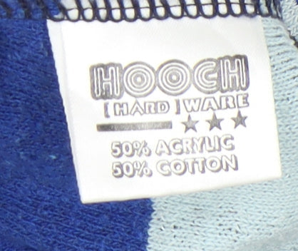 Hooch Men's Blue Full Zip Knit Jumper Size 2