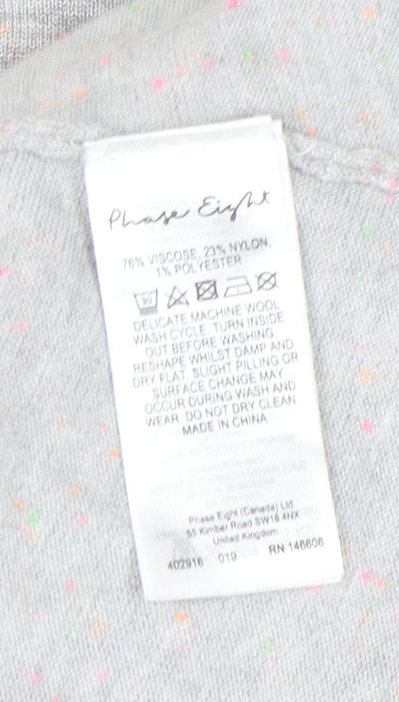 Womens UK Size 12 Phase Eight Grey Pullover Jumper