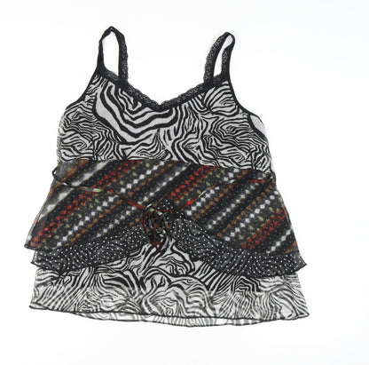 Per Una Women's Multicoloured V-Neck Tank - Size 16