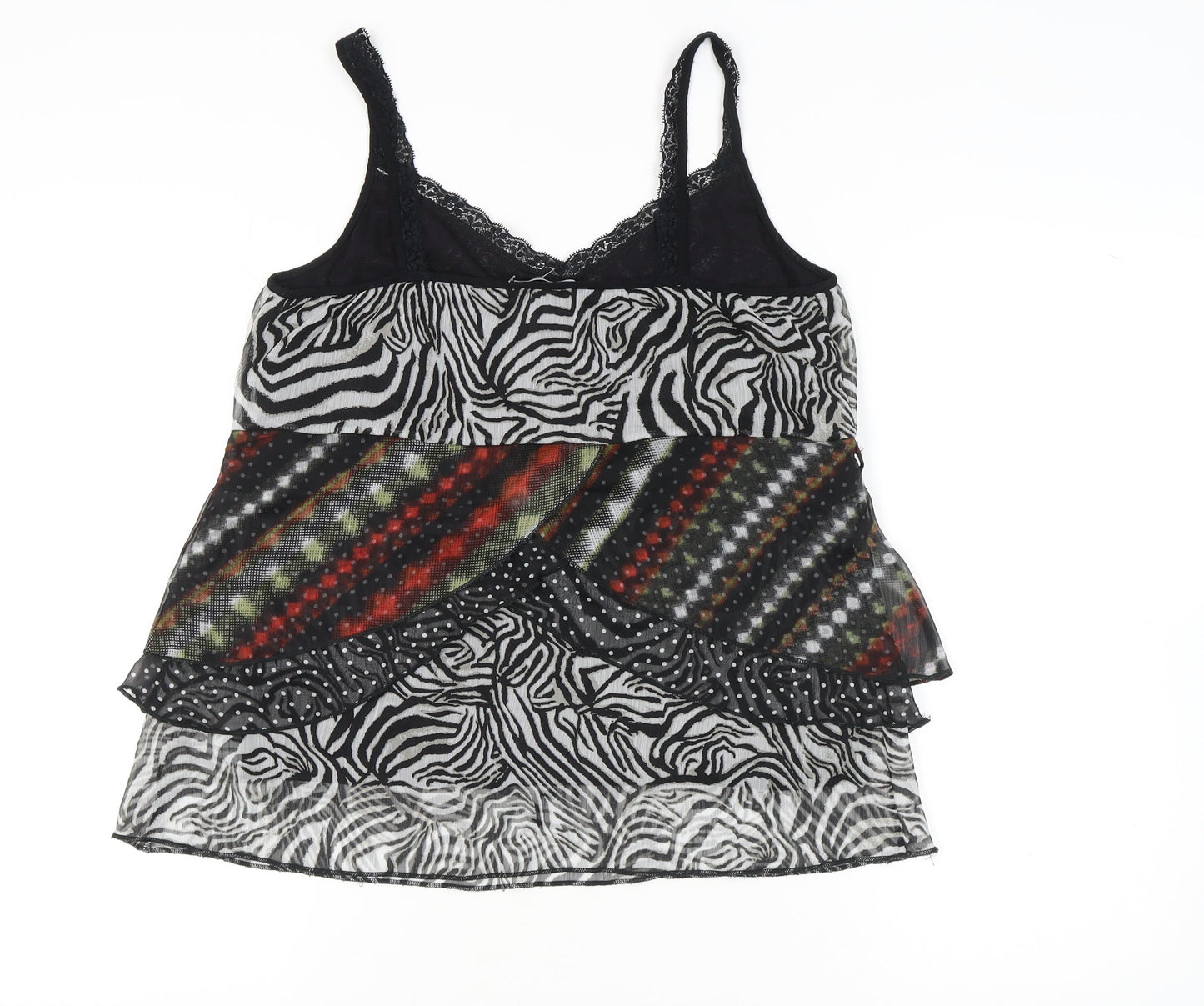 Per Una Women's Multicoloured V-Neck Tank - Size 16