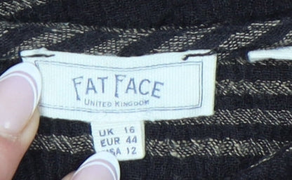 Womens UK Size 16 Fat Face Black  Blouse