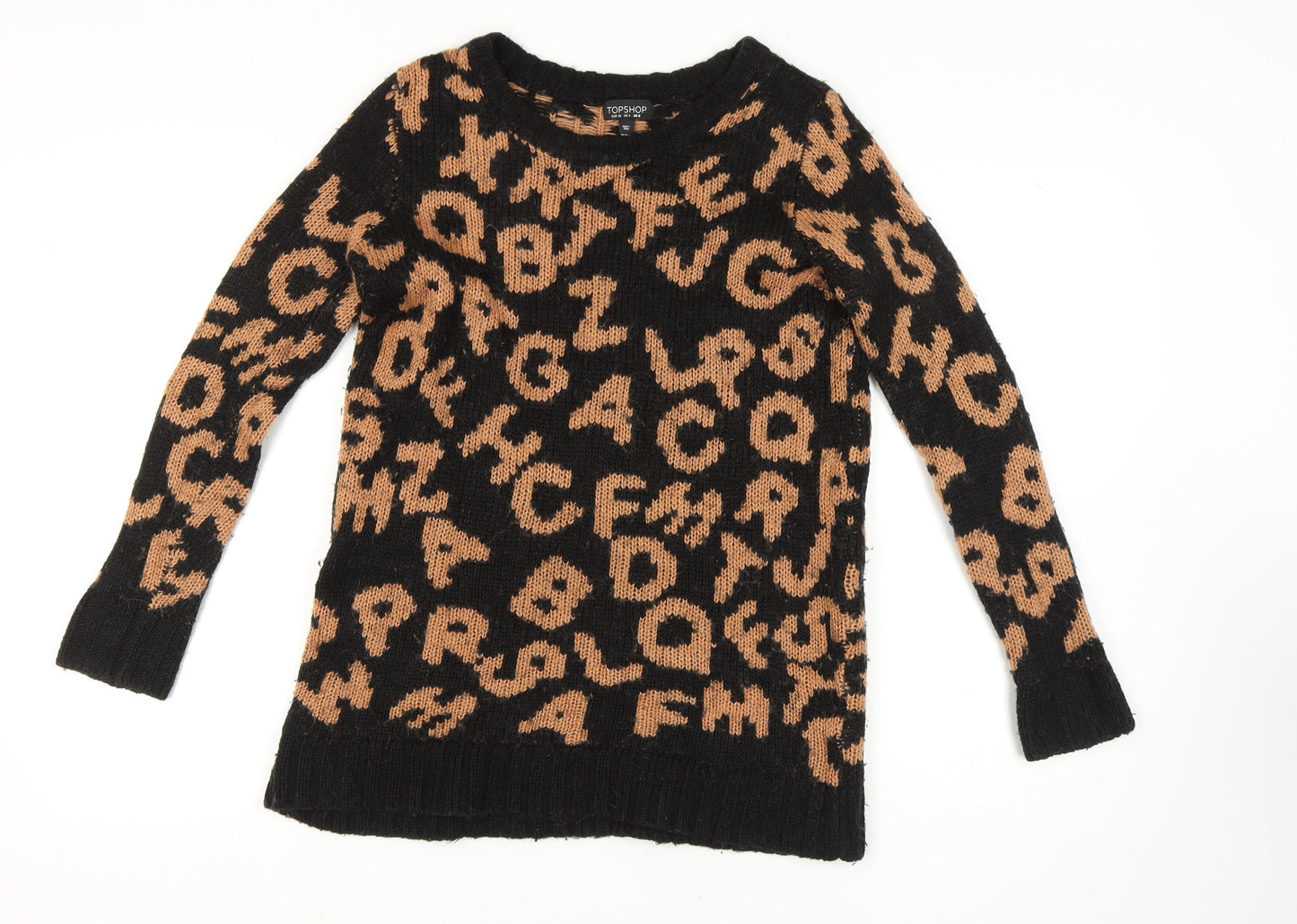 Womens UK Size 8 Topshop Black Pullover Jumper