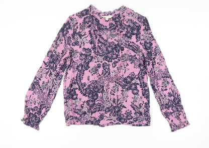 Womens UK Size 10 Marks and Spencer Purple Tunic Blouse