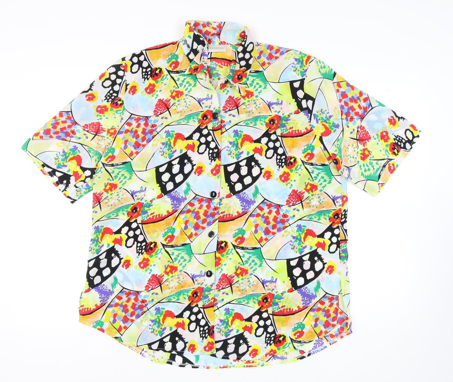 Womens UK Size 16 Essentials Multicoloured  Button-Up