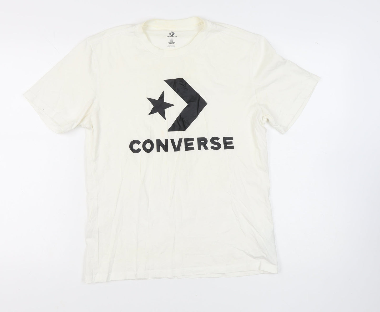 Mens UK Size S Converse White  T-Shirt