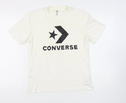 Mens UK Size S Converse White  T-Shirt