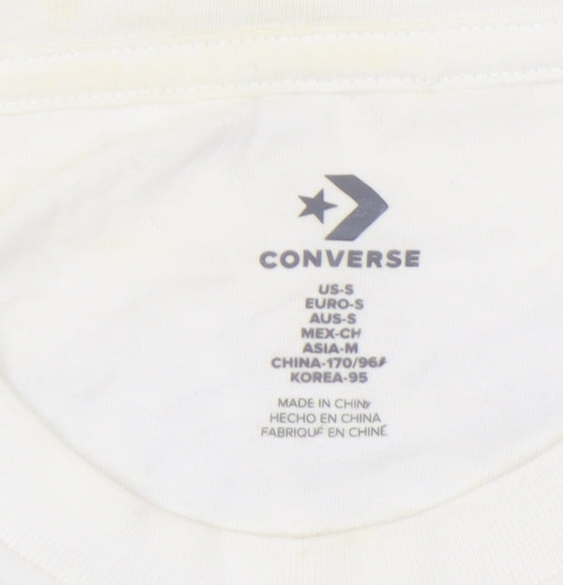 Mens UK Size S Converse White  T-Shirt