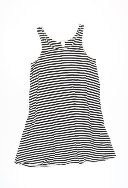 H&M Women's Black Stripe Sleeveless Tank Dress S