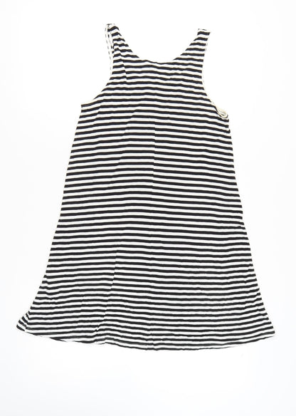 H&M Women's Black Stripe Sleeveless Tank Dress S