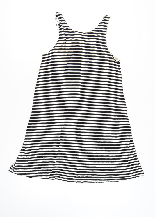 H&M Women's Black Stripe Sleeveless Tank Dress S