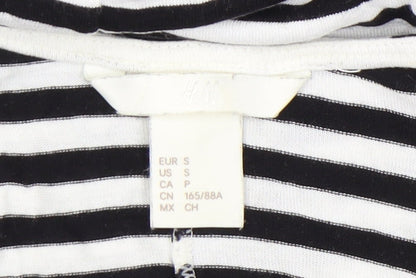 H&M Women's Black Stripe Sleeveless Tank Dress S