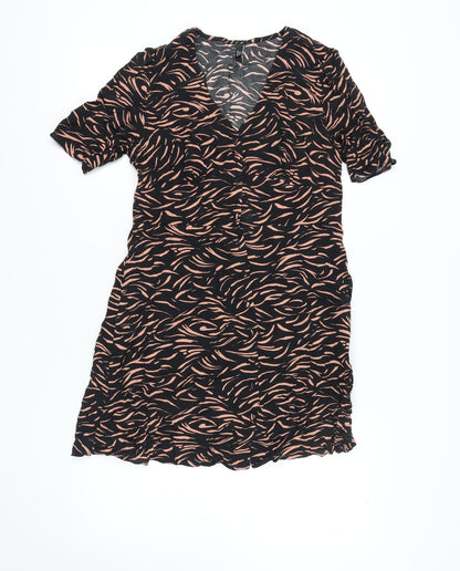 Nobody's Child Women's Black Animal Print Dress