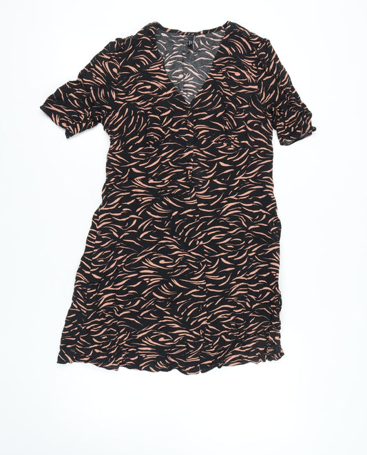 Nobody's Child Women's Black Animal Print Dress