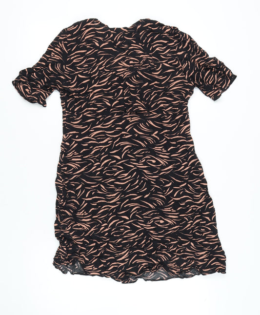 Nobody's Child Women's Black Animal Print Dress
