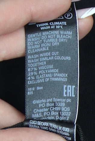 Marks and Spencer Women's Black Pencil Skirt Size 6