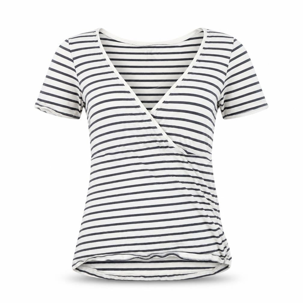 Womens UK Size S H&M Multicoloured Wrap T-Shirt