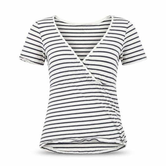 Womens UK Size S H&M Multicoloured Wrap T-Shirt