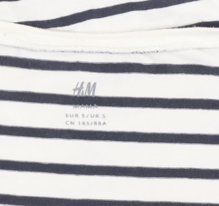 Womens UK Size S H&M Multicoloured Wrap T-Shirt