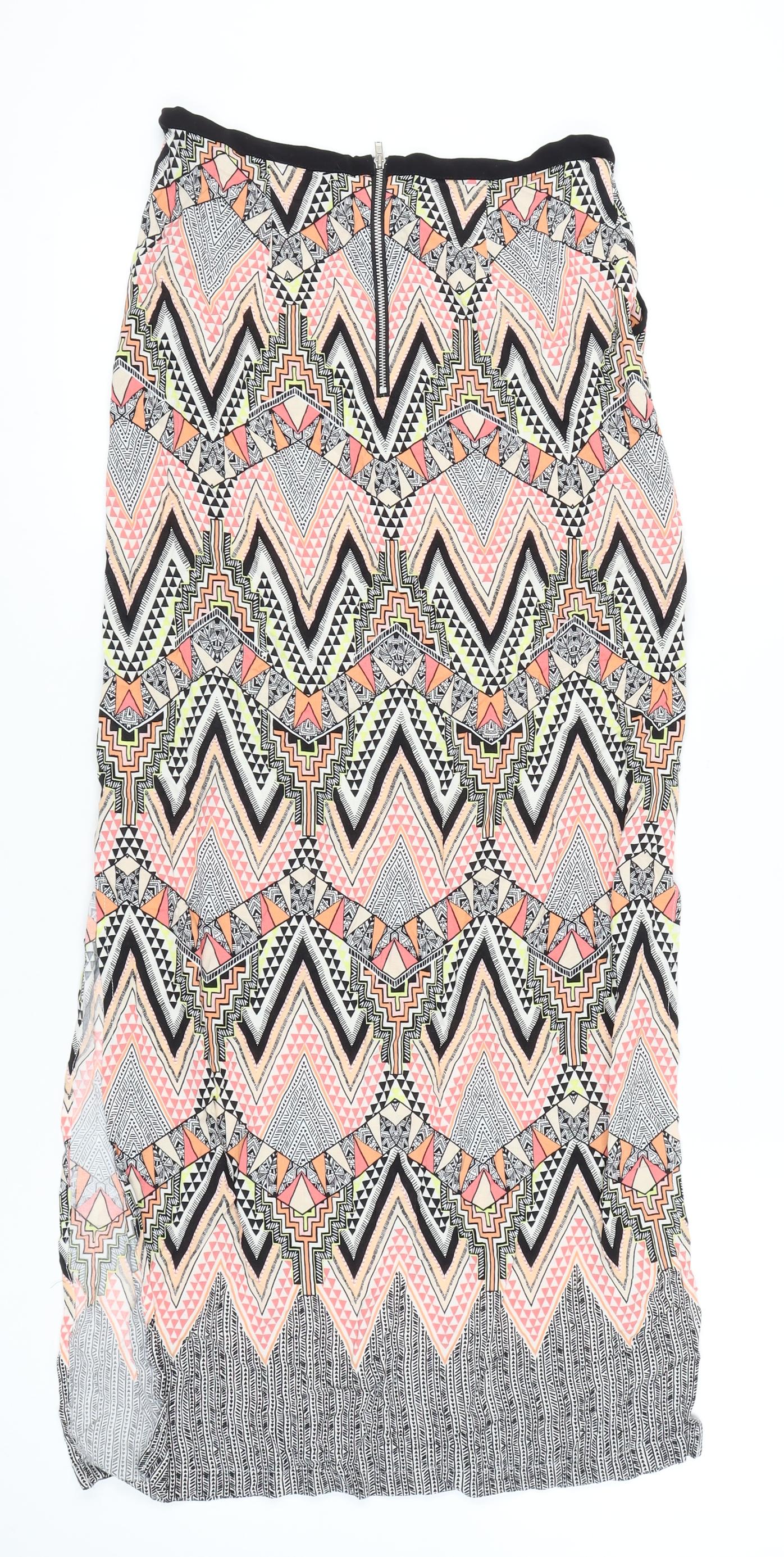 Womens UK Size 10 Warehouse Straight & Pencil Twill Skirt