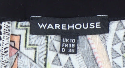 Womens UK Size 10 Warehouse Straight & Pencil Twill Skirt