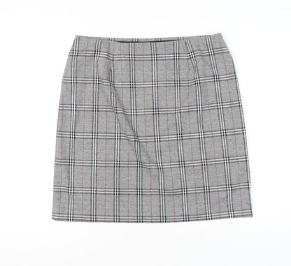 Marks and Spencer Women’s Grey Check Pencil Skirt - Size 14