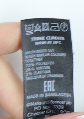 Marks and Spencer Women’s Grey Check Pencil Skirt - Size 14