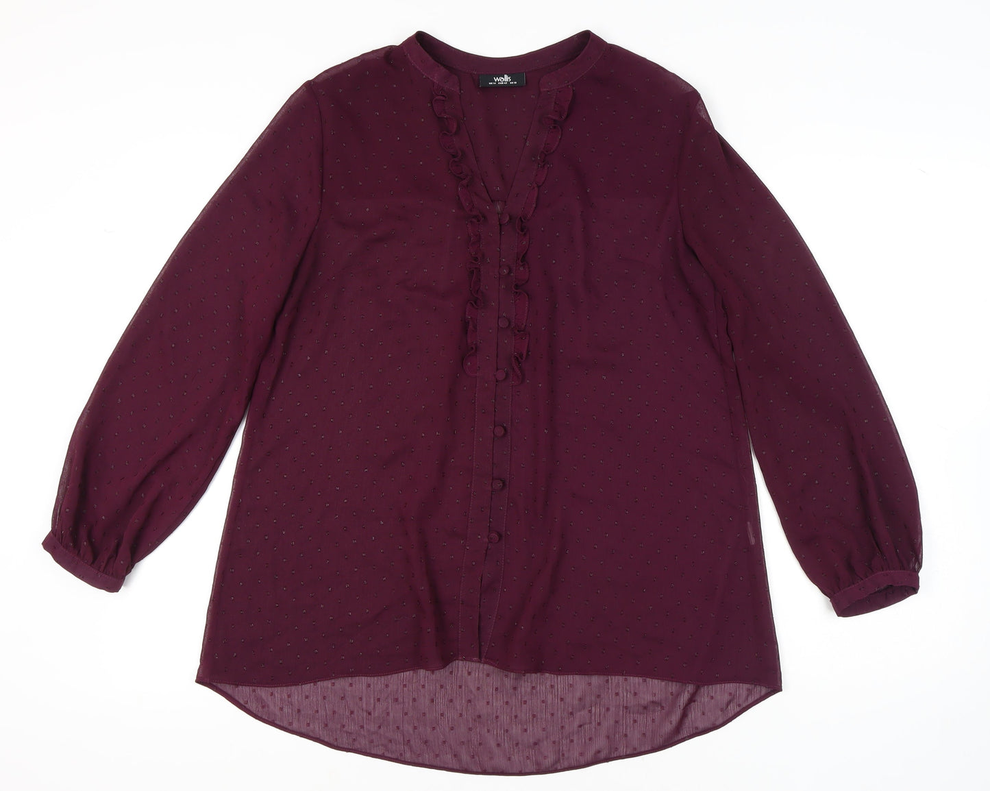 Womens UK Size 14 Wallis Purple  Blouse