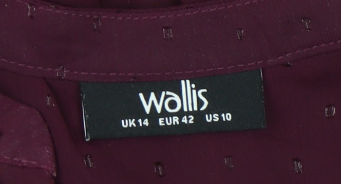 Womens UK Size 14 Wallis Purple  Blouse