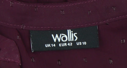Womens UK Size 14 Wallis Purple  Blouse