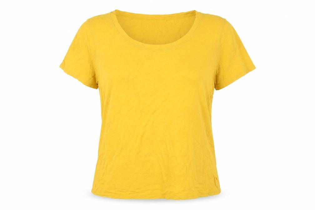 Womens UK Size XL Jigsaw Yellow Basic T-Shirt
