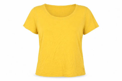 Womens UK Size XL Jigsaw Yellow Basic T-Shirt