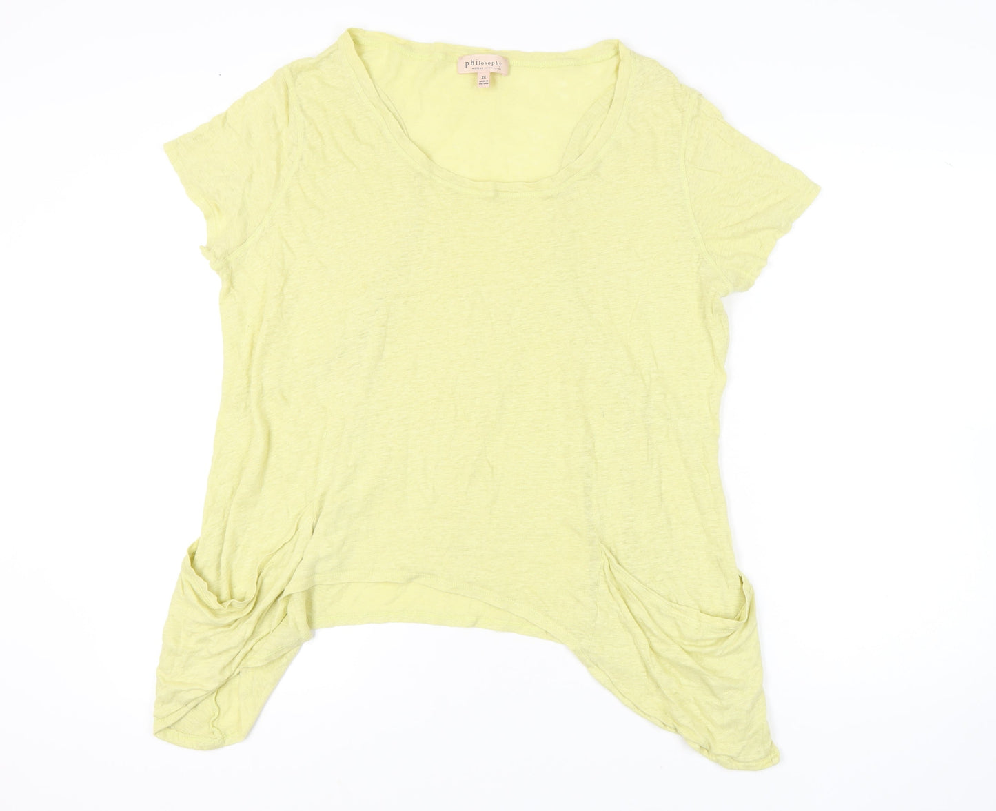 Womens UK Size 2XL Philosophy Yellow  T-Shirt