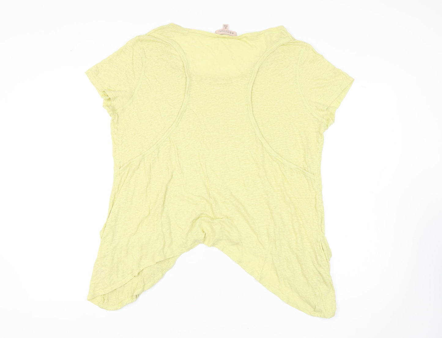 Womens UK Size 2XL Philosophy Yellow  T-Shirt