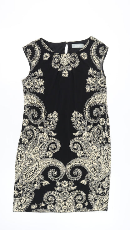 Wallis Women's Black Paisley Shift Dress Size 12