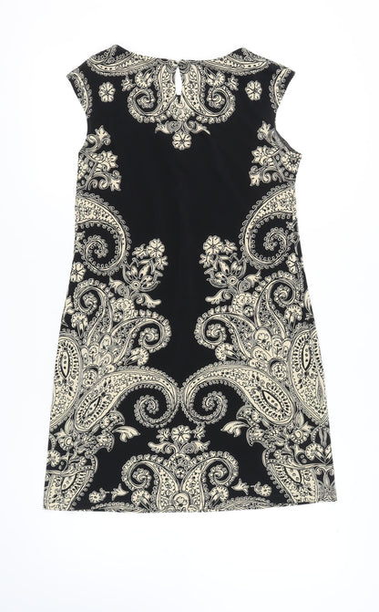 Wallis Women's Black Paisley Shift Dress Size 12