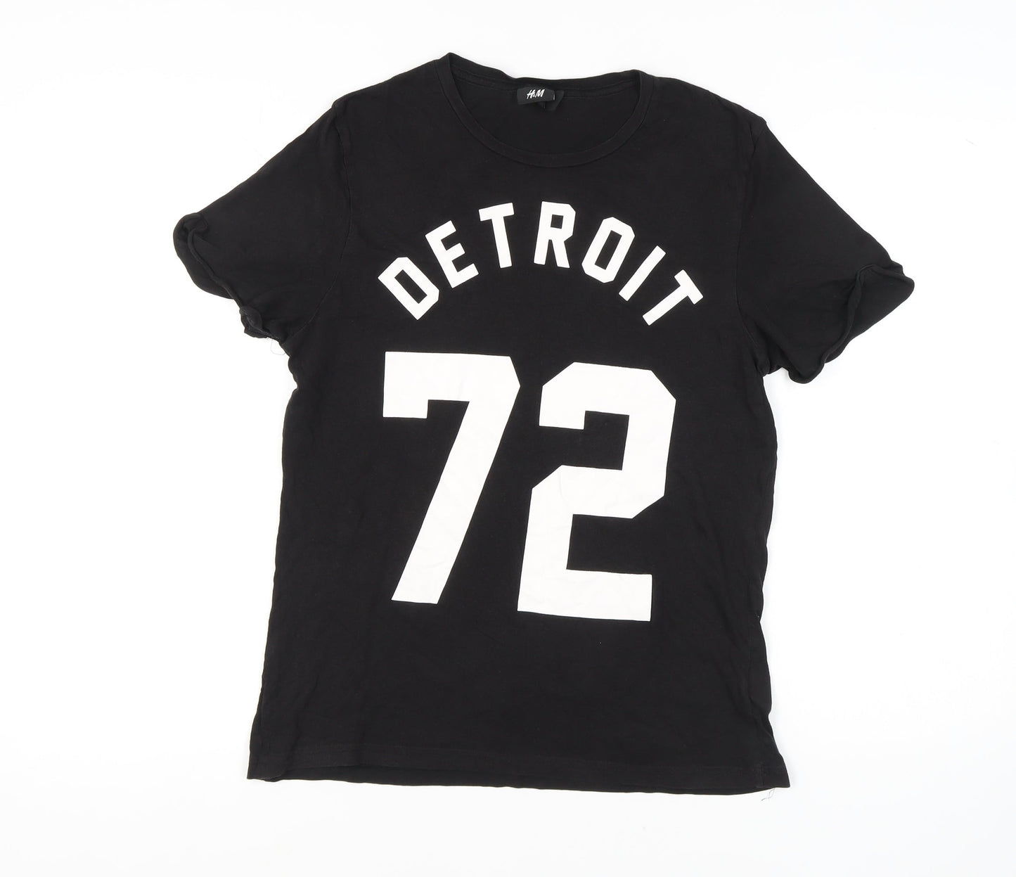 Unisex Adults UK Size M H&M Black  T-Shirt