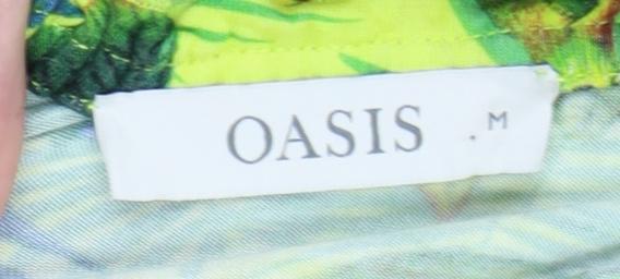 Oasis Women's Tropical Print Off Shoulder Dress M