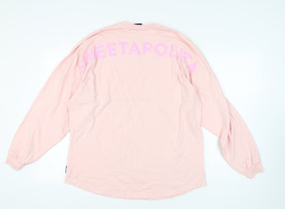Spirit Jersey Women's Pink Pullover Sweatshirt, L