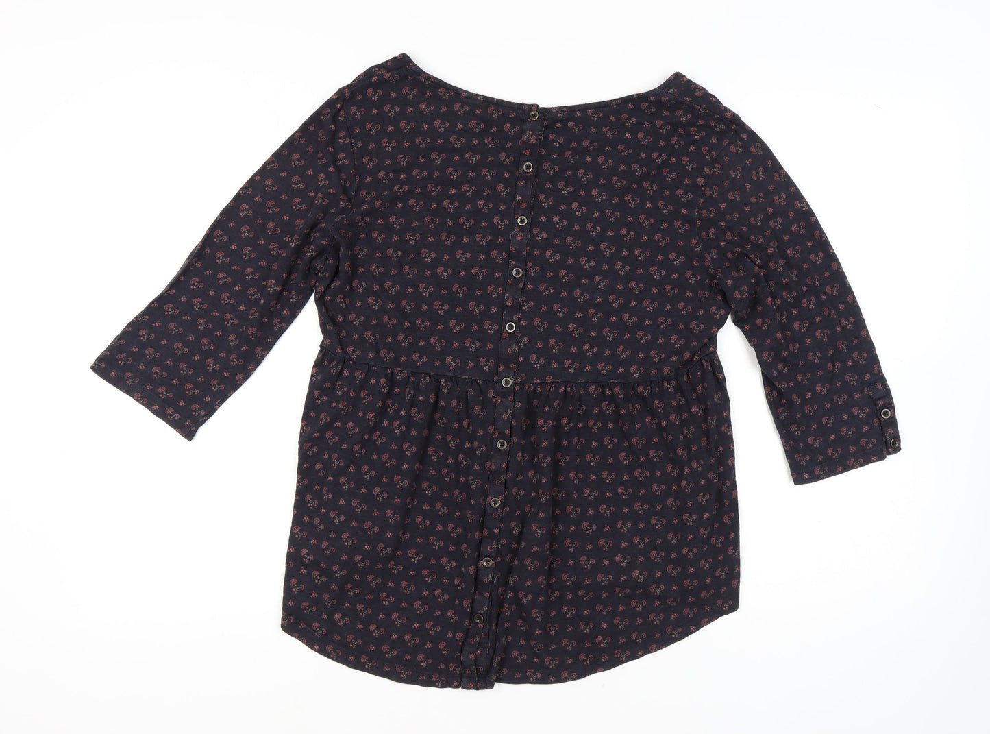 Womens UK Size 16 FatFace Black Tunic Blouse