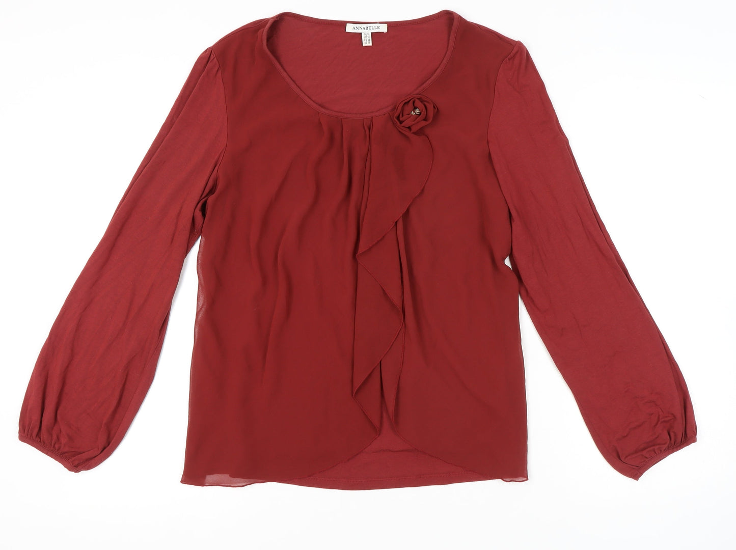 Womens UK Size 18 Annabelle Red Basic Blouse