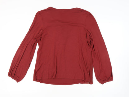 Womens UK Size 18 Annabelle Red Basic Blouse