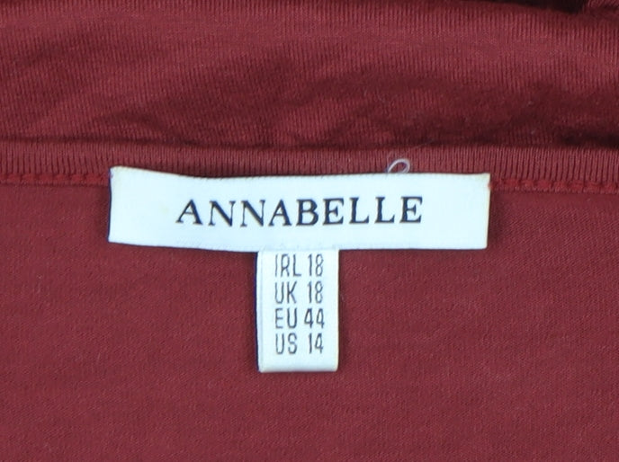 Womens UK Size 18 Annabelle Red Basic Blouse