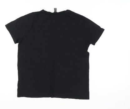 New Look Women's Black T-Shirt UK 12