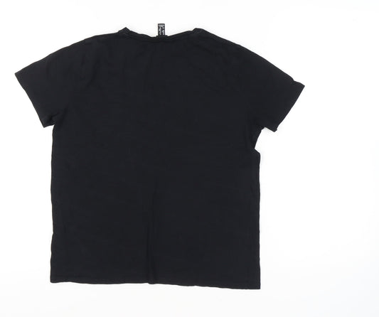 New Look Women's Black T-Shirt UK 12