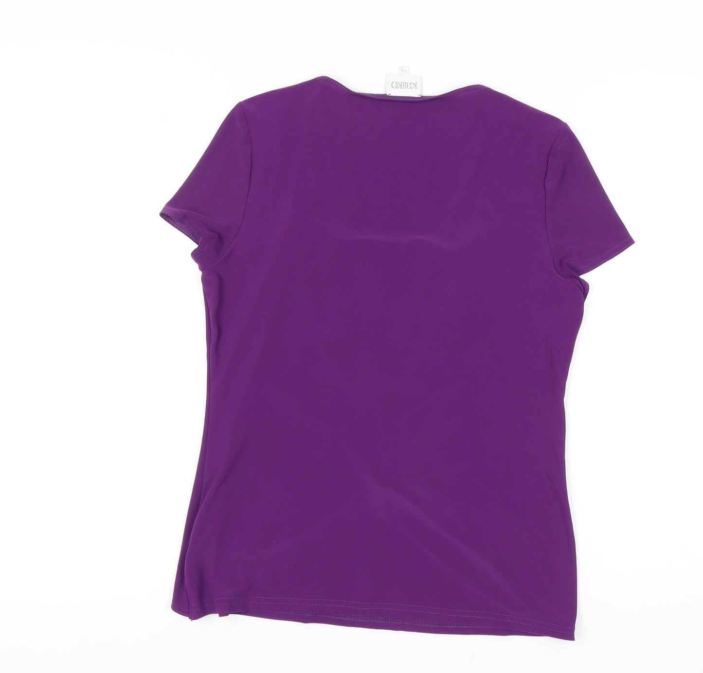 Womens UK Size 14 Kaliko Purple  T-Shirt